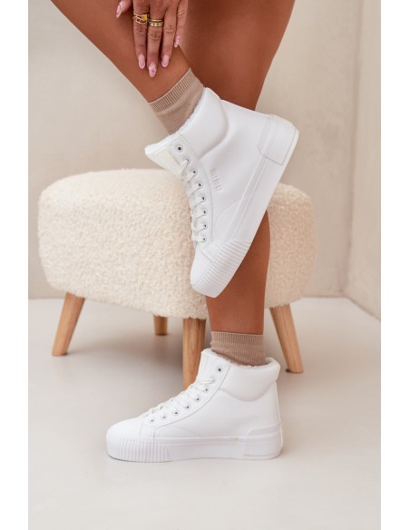 Warm Women's Platform Sneakers Big Star OO274794 White