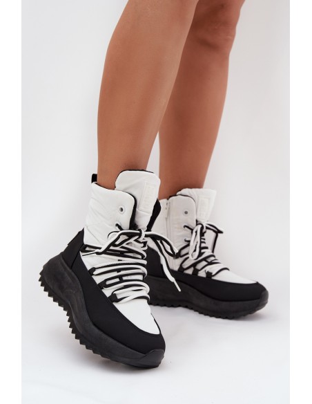 Ladies Snow Boots With Zipper Big Star SS274060 White-Black