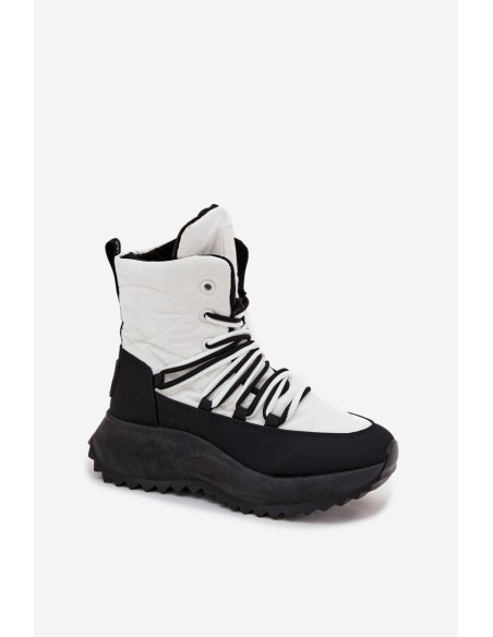 Ladies Snow Boots With Zipper Big Star SS274060 White-Black