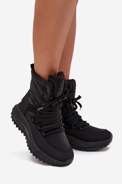 Women s Snow Boots With Zipper Big Star SS274059 Black 2