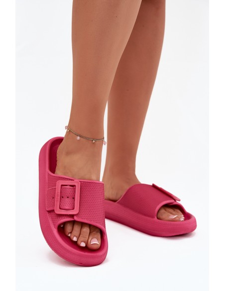 Ladies Foam Platform Sandals With Buckle Big Star RR274A583 Fuchsia