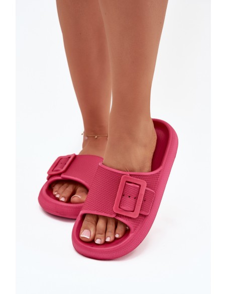Ladies Foam Platform Sandals With Buckle Big Star RR274A583 Fuchsia