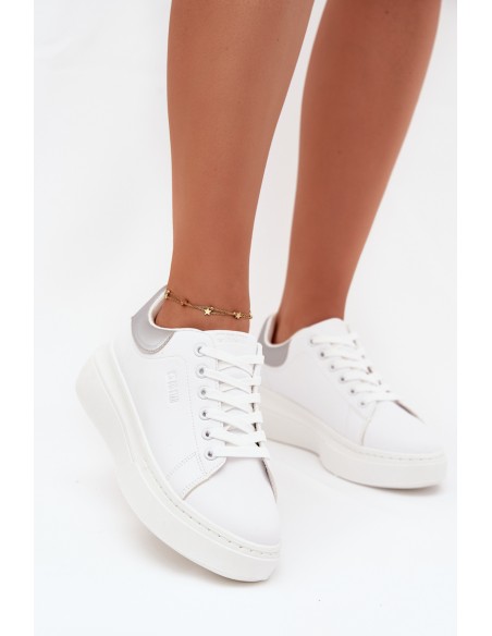 Women's Platform Sneakers Big Star SS274245 White-Silver