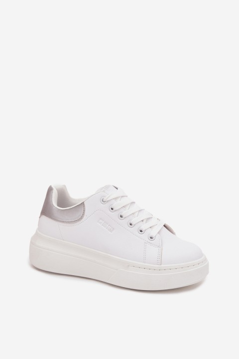 Women's Platform Sneakers Big Star SS274245 White-Silver