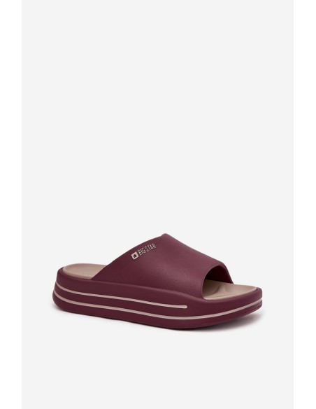 Women's Platform Sandals Big Star SS274425 Burgundy