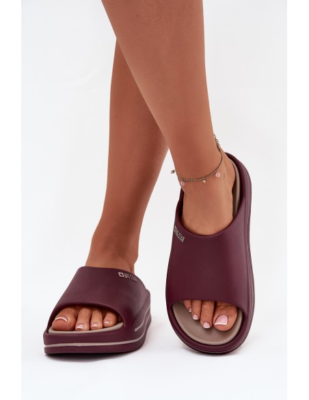 Women's Platform Sandals Big Star SS274425 Burgundy
