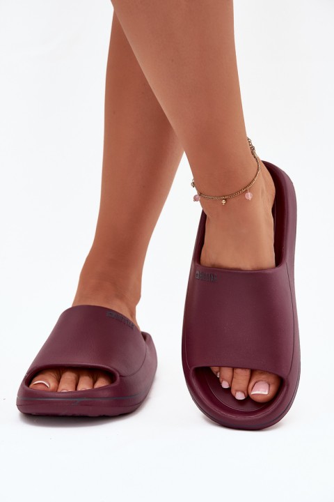 Lightweight Women's Slippers Big Star SS274422 Burgundy