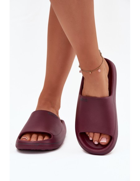 Lightweight Women's Slippers Big Star SS274422 Burgundy