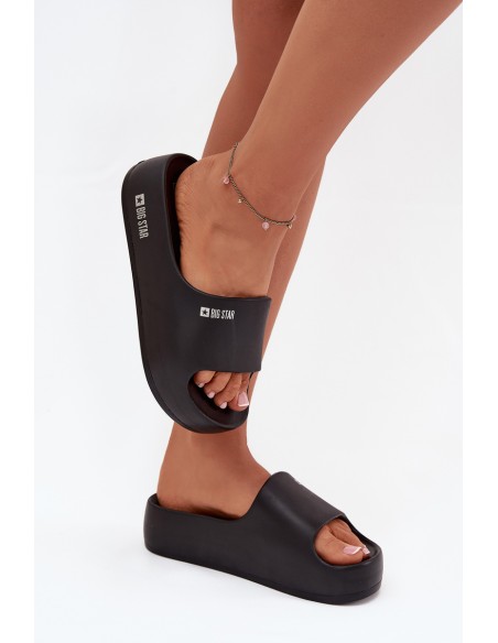 Women's Foam Slippers on Massive Platform Big Star SS274721 Black