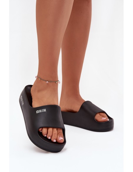 Women's Foam Slippers on Massive Platform Big Star SS274721 Black