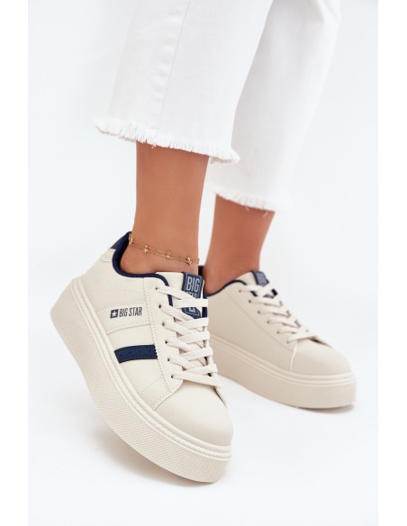 Ladies Sneakers On Platform Big Star SS274347 Light Beige
