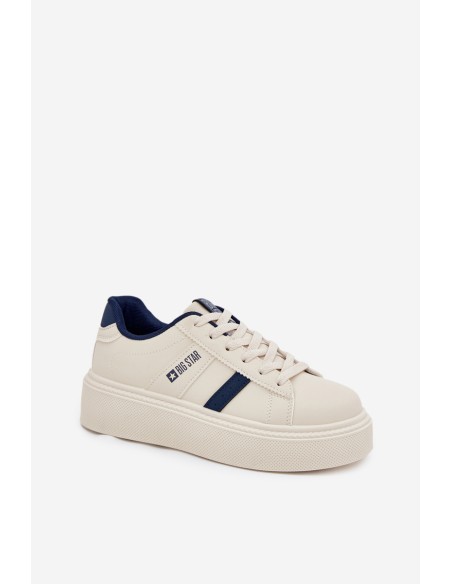 Ladies Sneakers On Platform Big Star SS274347 Light Beige