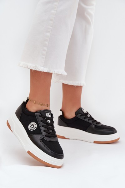 Women's Platform Sneakers Big Star RR274573 HI-POLY SYSTEM Black