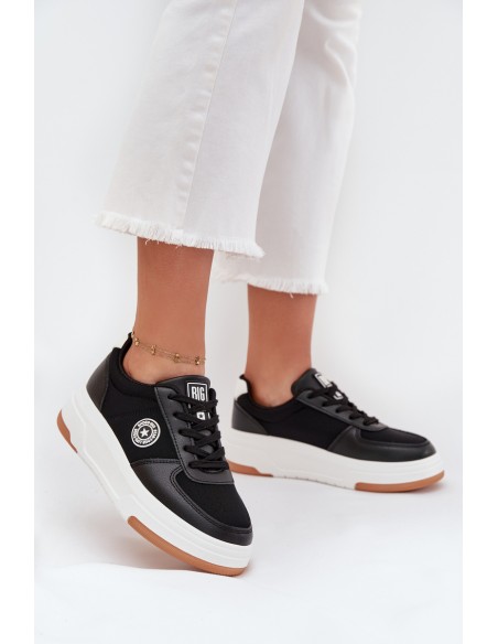 Women's Platform Sneakers Big Star RR274573 HI-POLY SYSTEM Black