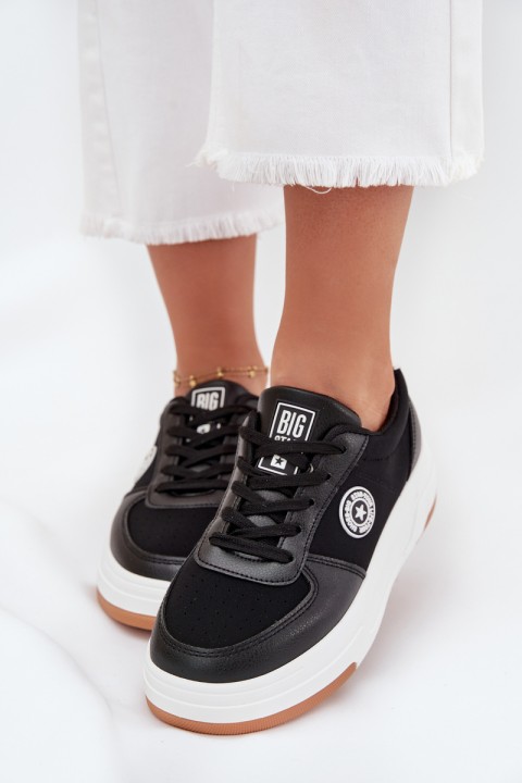 Women's Platform Sneakers Big Star RR274573 HI-POLY SYSTEM Black