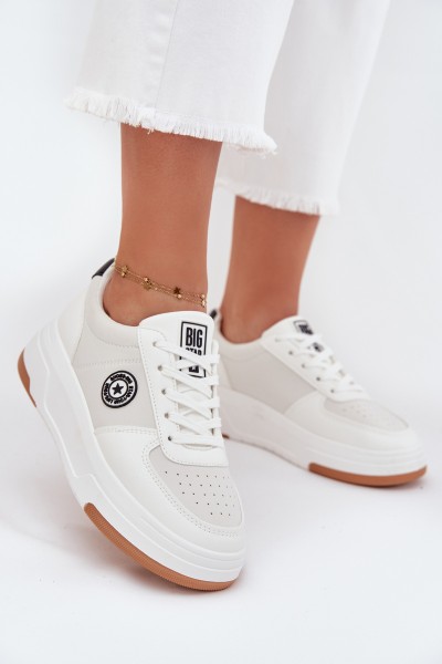 Women's Platform Sneakers Big Star RR274572 HI-POLY SYSTEM White