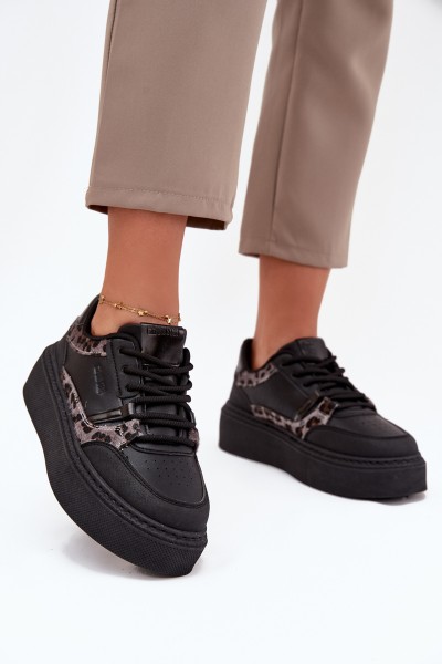Moteriški platforminiai sportbačiai Big Star SS274358 Panther Black