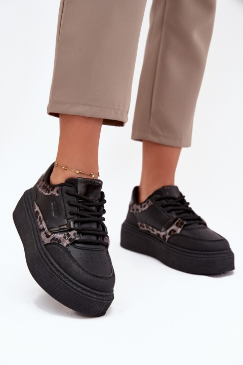 Womens Platform Sneakers Big Star SS274358 Panther Black