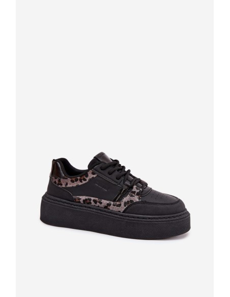 Womens Platform Sneakers Big Star SS274358 Panther Black