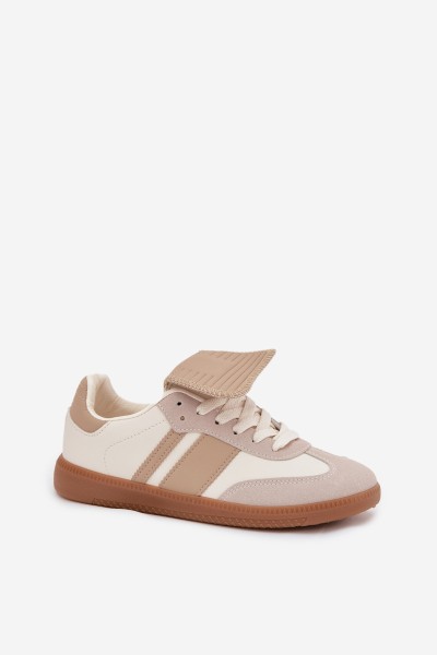 Low Women's Sneakers With Turned Tongue Beige Ardira 2