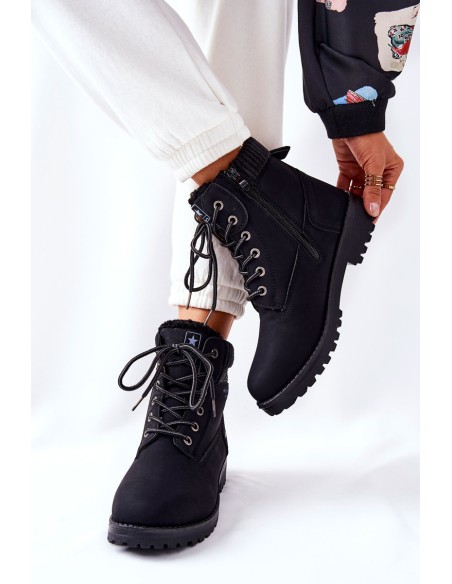 Women s Flat Hiking Boots Black Grunders