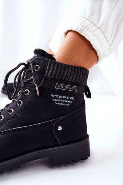 Women s Flat Hiking Boots Black Grunders 2