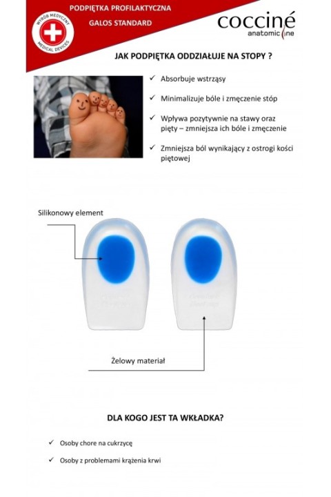 Gel heel inserts for spurs COCCINE GALOS