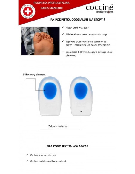 Gelio įdėklai kulnams spurtams COCCINE GALOS