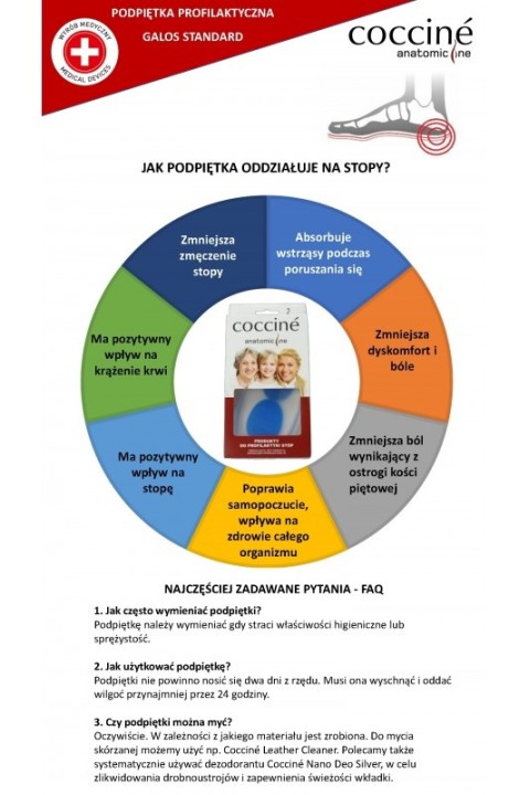 Gelio įdėklai kulnams spurtams COCCINE GALOS
