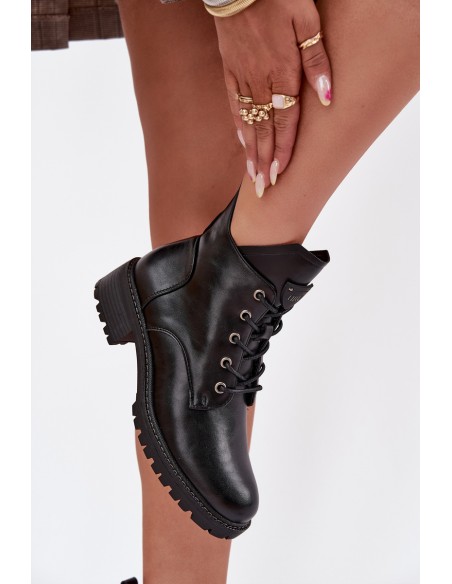 Šilti moteriški aulinukai blokiniu kulnu Vinceza 58609 juodi