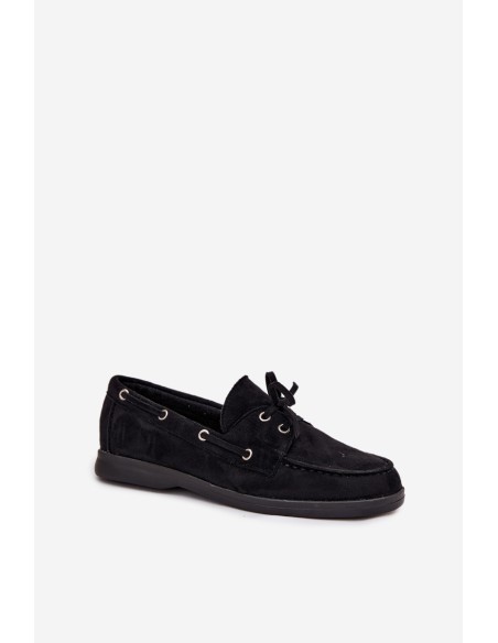 Women's Suede Loafers Big Star RR274948 Black