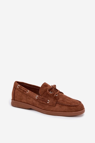 Women's Loafers Moccasins With Lacing Camel Calivra