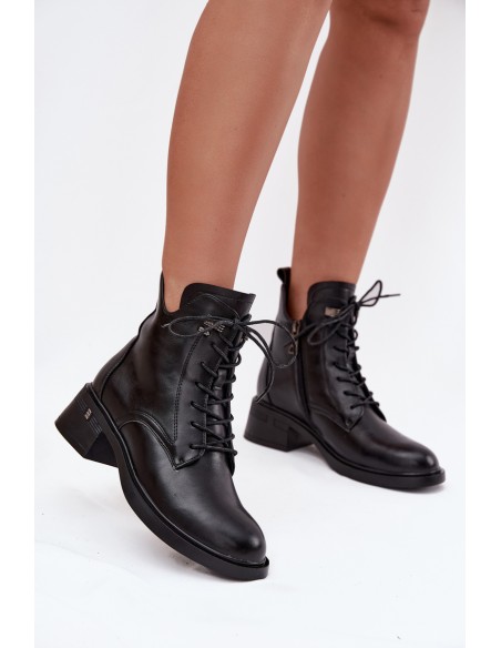 Šilti moteriški aulinukai su blokiniu kulnu Vinceza 58602 juodi