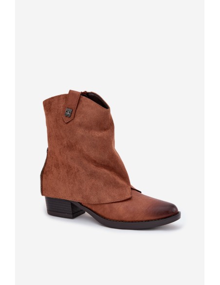 Insulated Cowboy Boots With Heel Camel Sylvette