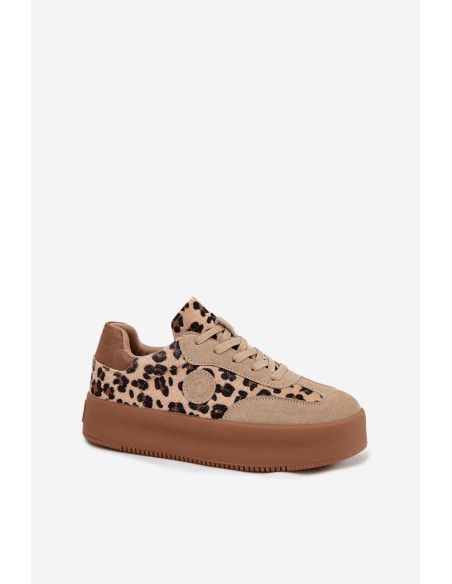 Women's Sneakers on Platform Panther Big Star SS274763 Beige