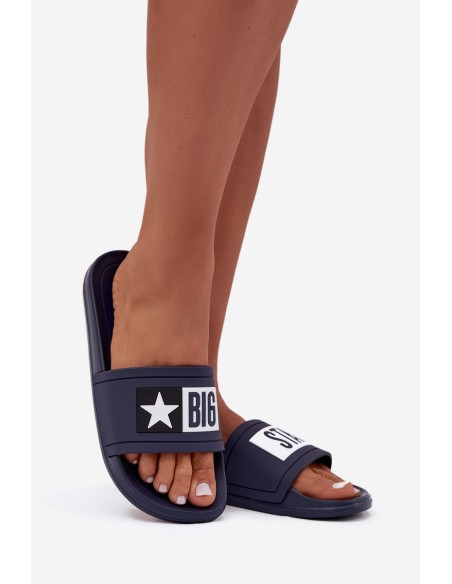 Women's Slides Big Star DD274A265 Navy-White