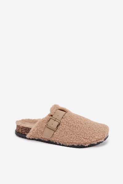Women's slippers with sheep fur lining Beige Lorivine 2