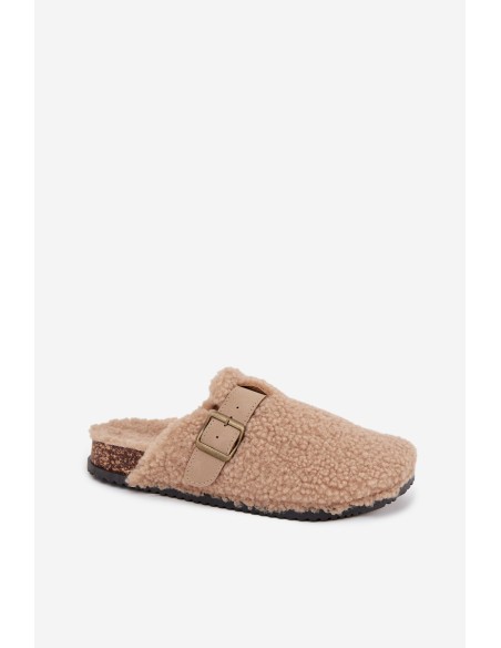 Women's slippers with sheep fur lining Beige Lorivine