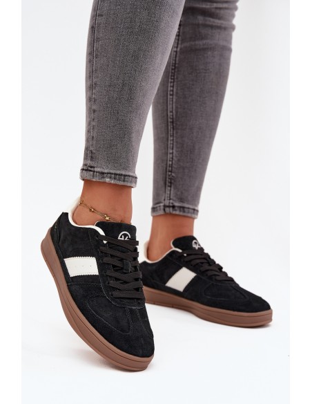 Suede Women's Sneakers Vinceza 14029 Black