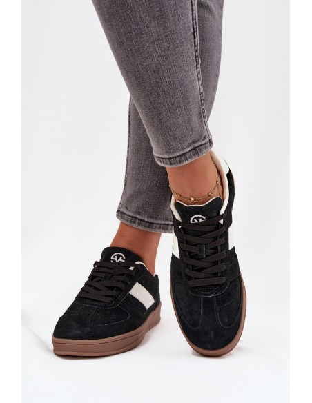 Suede Women's Sneakers Vinceza 14029 Black