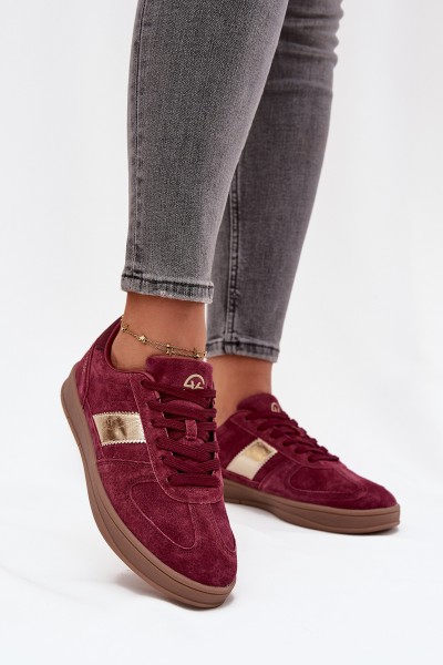 Suede Women's Sneakers Vinceza 14029 Burgundy