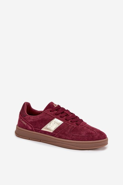 Suede Women's Sneakers Vinceza 14029 Burgundy 2