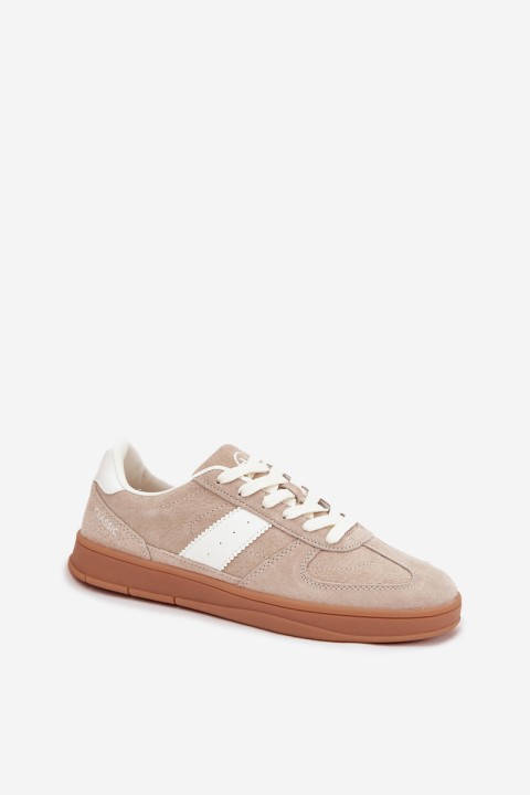 Suede Women's Sneakers Vinceza 14029 Beige