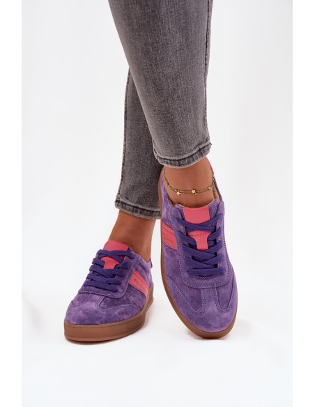 Suede Women's Sneakers Vinceza 79576 Purple