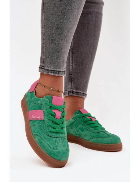 Suede Women's Sneakers Vinceza 79576 Green