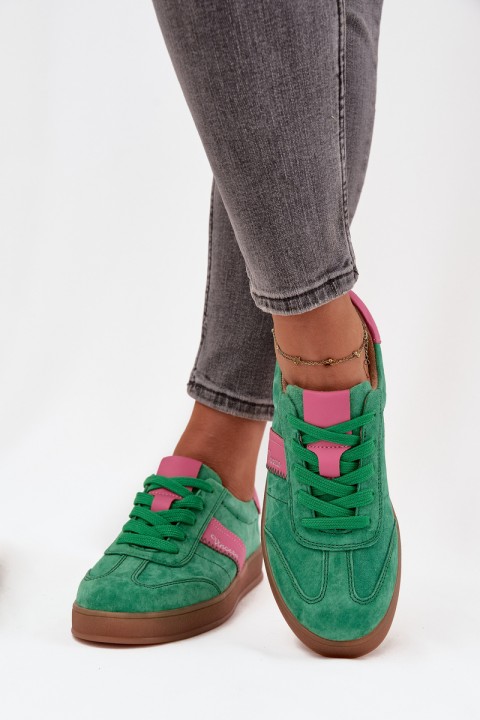 Suede Women's Sneakers Vinceza 79576 Green
