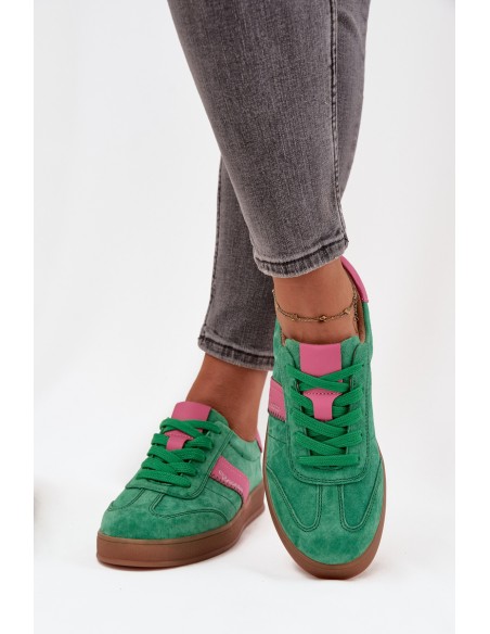 Suede Women's Sneakers Vinceza 79576 Green