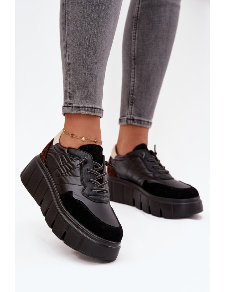 Women's Sports Sneakers On Platform Vinceza 58565 Black