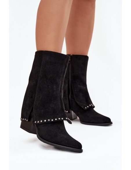 Women's Insulated Boots with Turned Cuff Vinceza 16516 Black