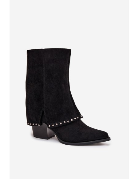 Women's Insulated Boots with Turned Cuff Vinceza 16516 Black